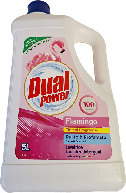 Dual Power Flamingo – prací gel | 100 praní, 5L