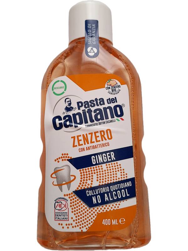 Pasta del Capitano Zázvor + antibakteriální – ústní voda | 400ml